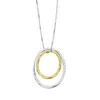 Double Oval Textured Necklace