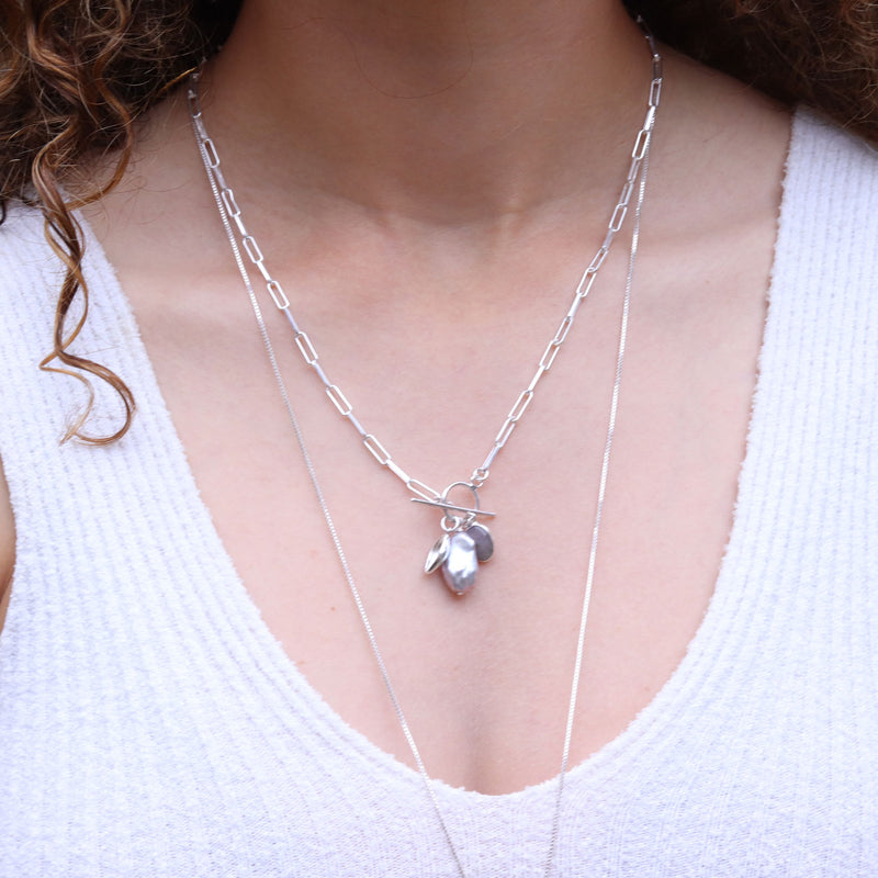 Paper Clip Chain Cluster Necklace – Mounir Jewellery