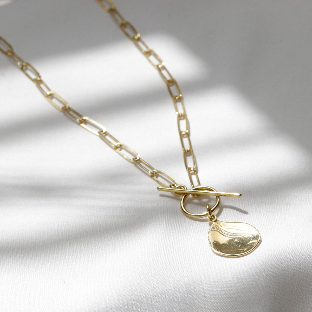 Organic Teardrop Toggle Necklace