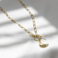 Organic Teardrop Toggle Necklace