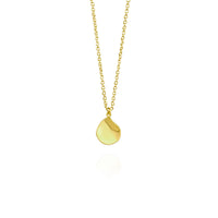 Flat Teardrop Pendant Necklace