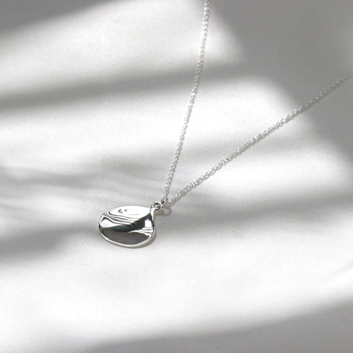 Organic Teardrop Pendant Necklace