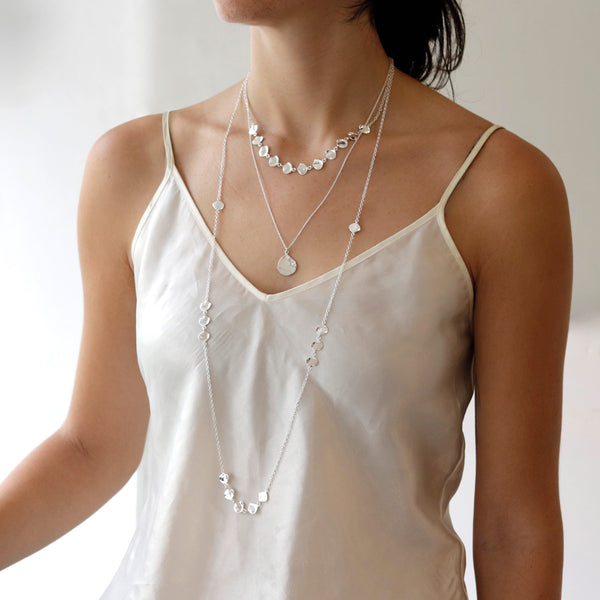 Ripple Textured Long Necklace
