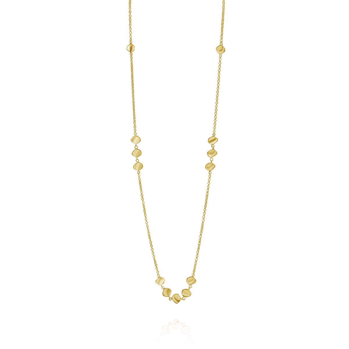 Ripple Textured Long Necklace