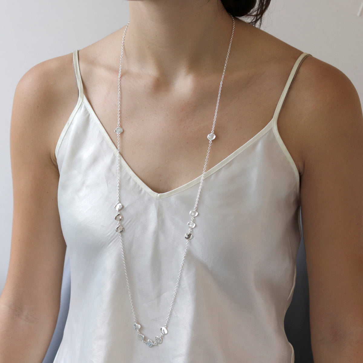 Ripple Textured Long Necklace