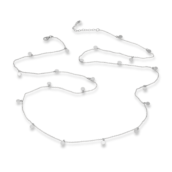 Long Shimmery Discs Necklace