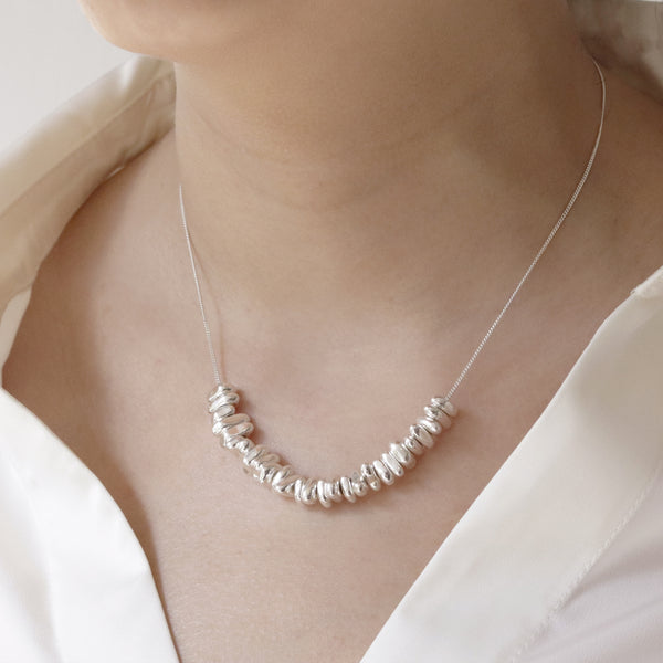 Plated Hematite Nugget Necklace