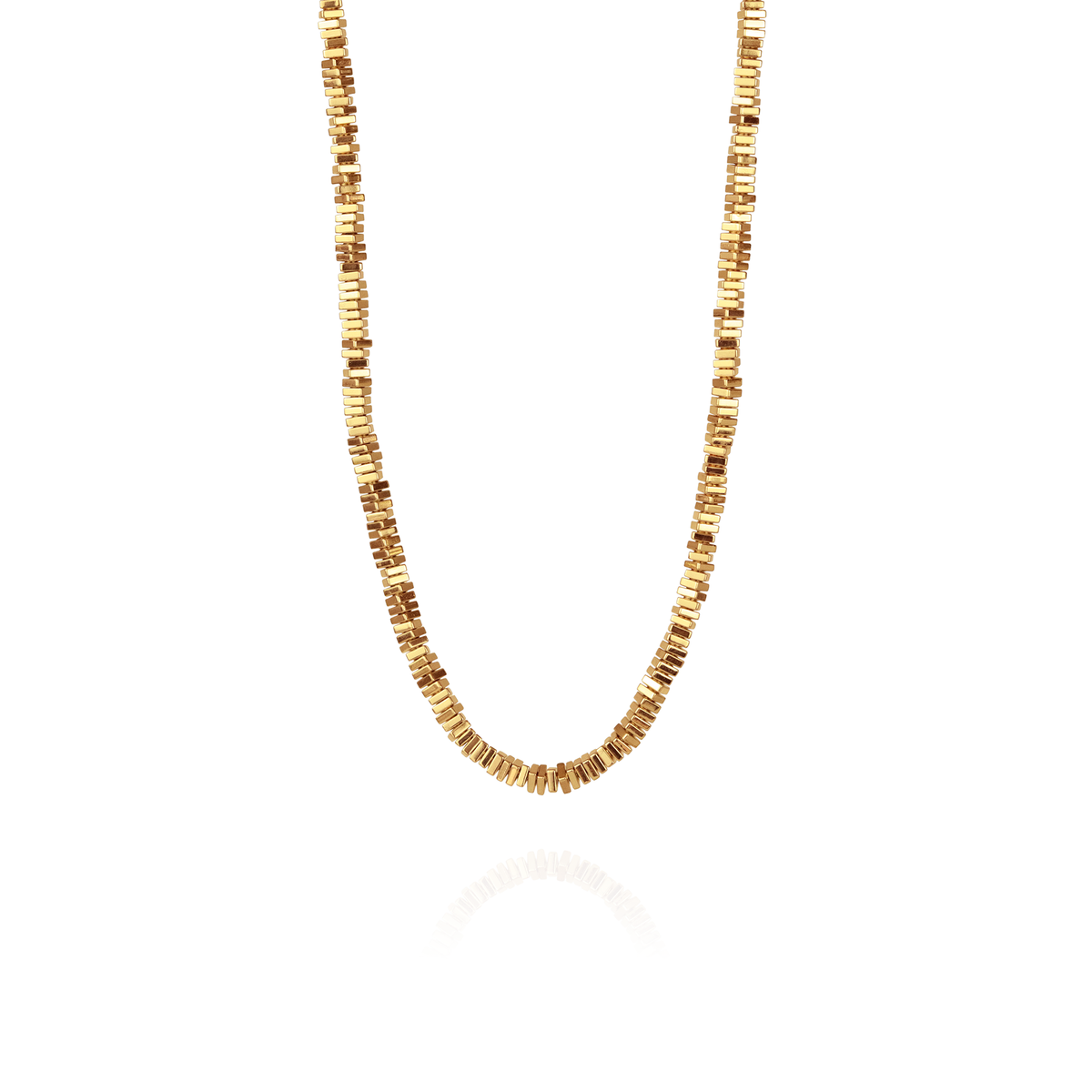 Plated Hematite Tile Necklace