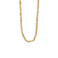 Plated Hematite Rounded Tile Necklace