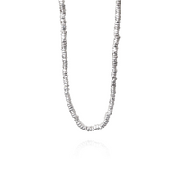 Plated Hematite Rounded Tile Necklace