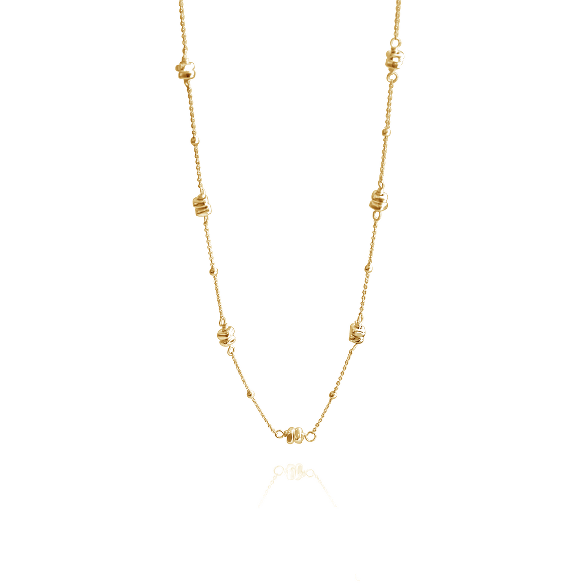 Plated Hematite Satellite Chain Necklace