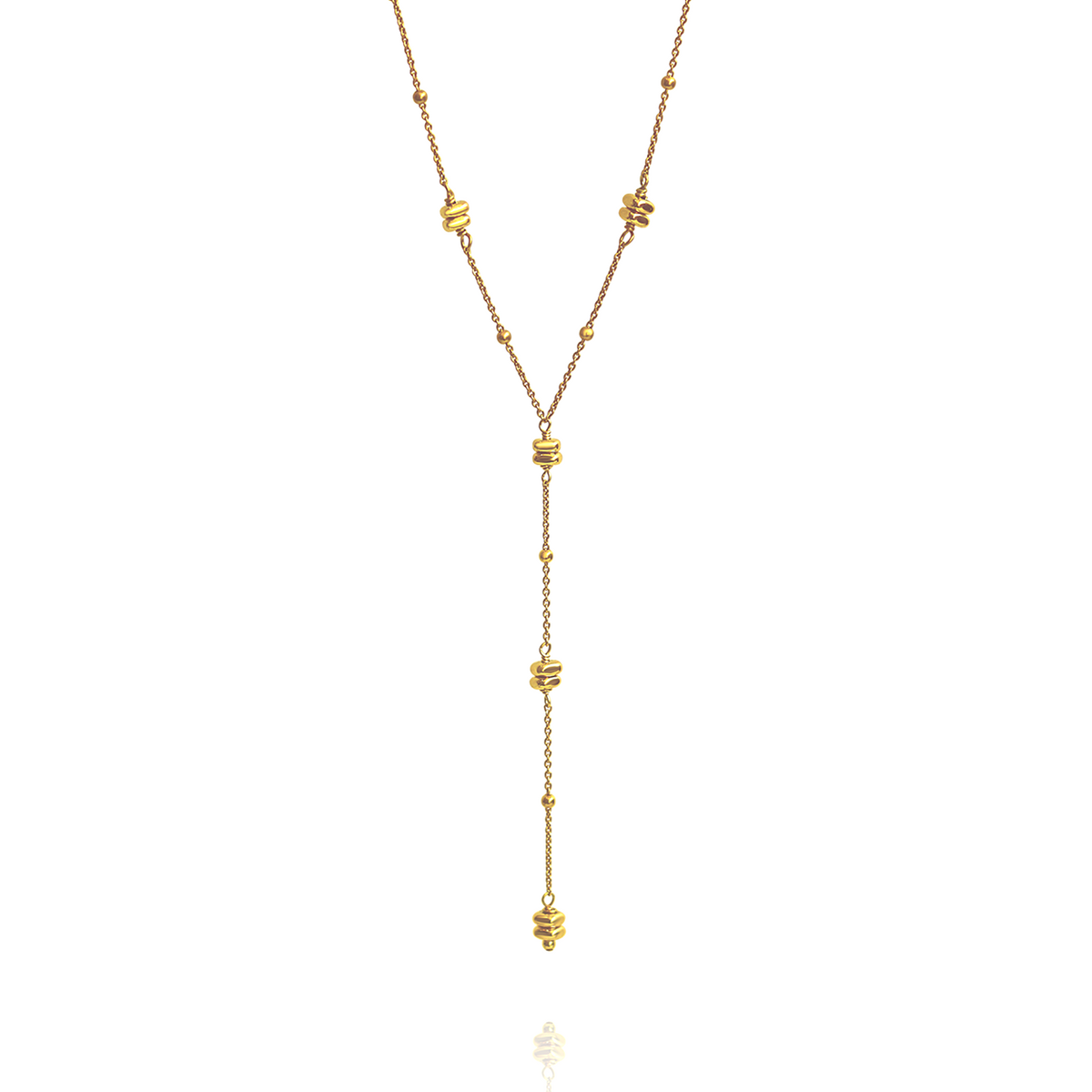 Plated Hematite Satellite Chain Y Necklace