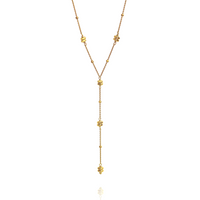 Plated Hematite Satellite Chain Y Necklace
