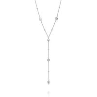 Plated Hematite Satellite Chain Y Necklace