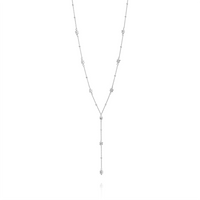 Plated Hematite Satellite Chain Y Necklace
