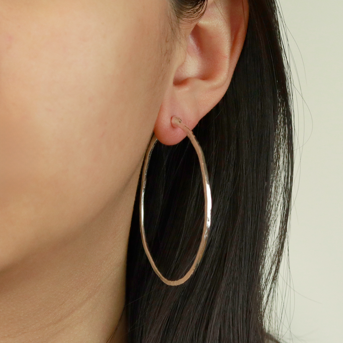 Silver Large Hoop Earrings