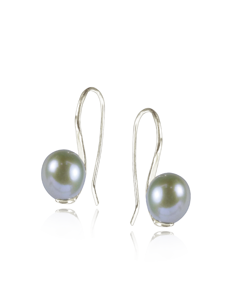 Fish Hook Pearl Earrings