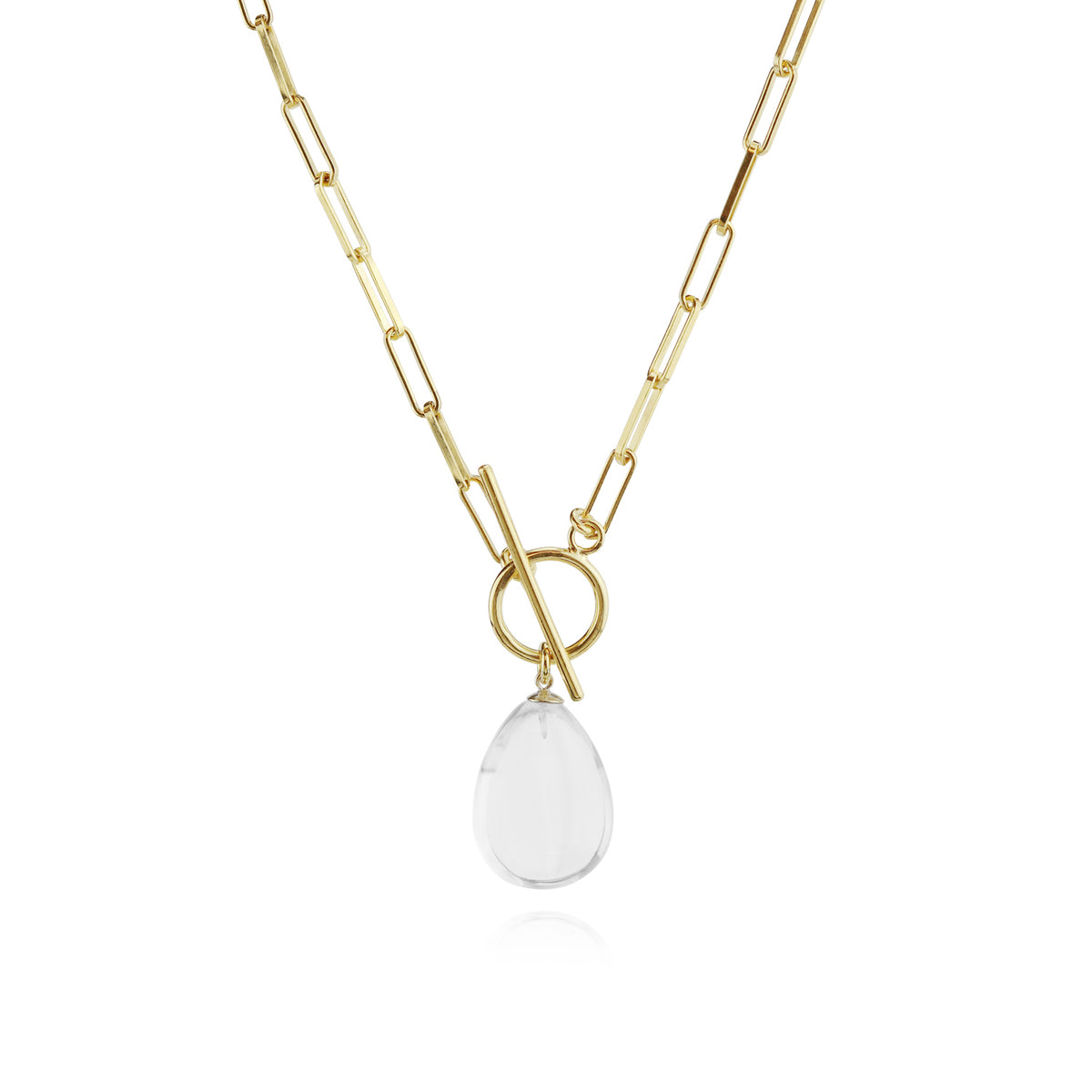 Smooth Stone Toggle Necklace