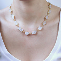 Rough Moonstone Statement Necklace