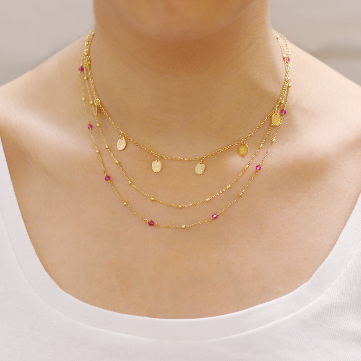 Beaded Satellite Chain Necklace