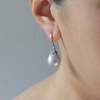 Grey Baroque Pearl Earrings - Limited Edition