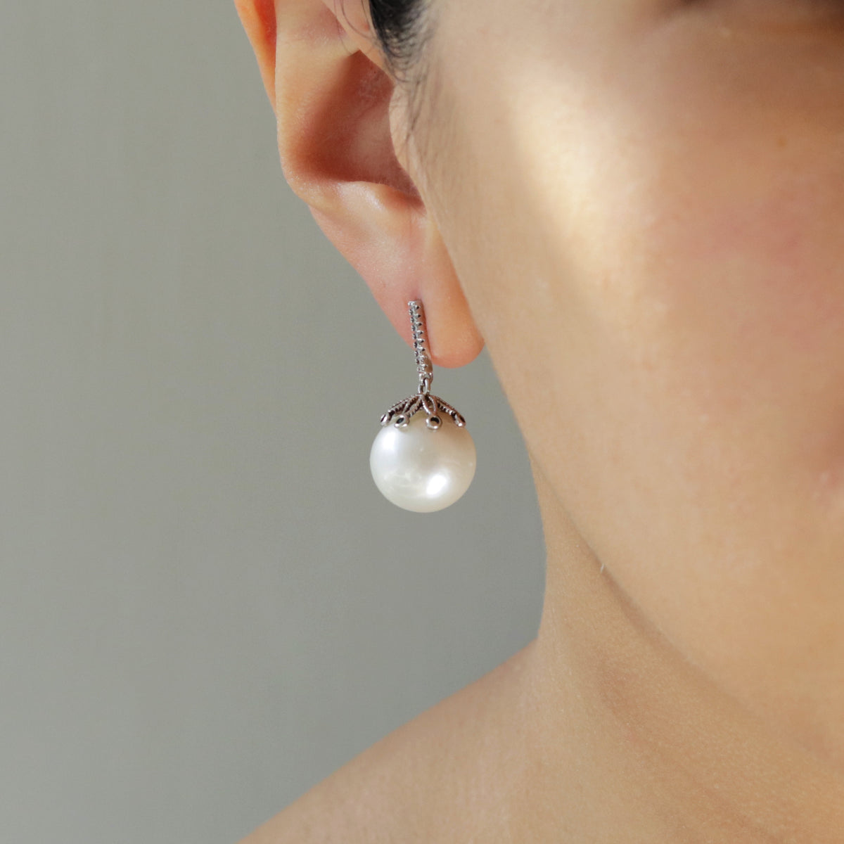 White Baroque Pearl Earrings - Limited Edition