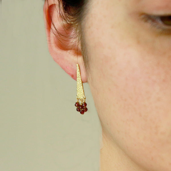 Textured Triangular Earrings