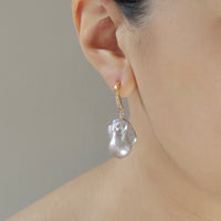 Grey Baroque Pearl Earrings - Limited Edition