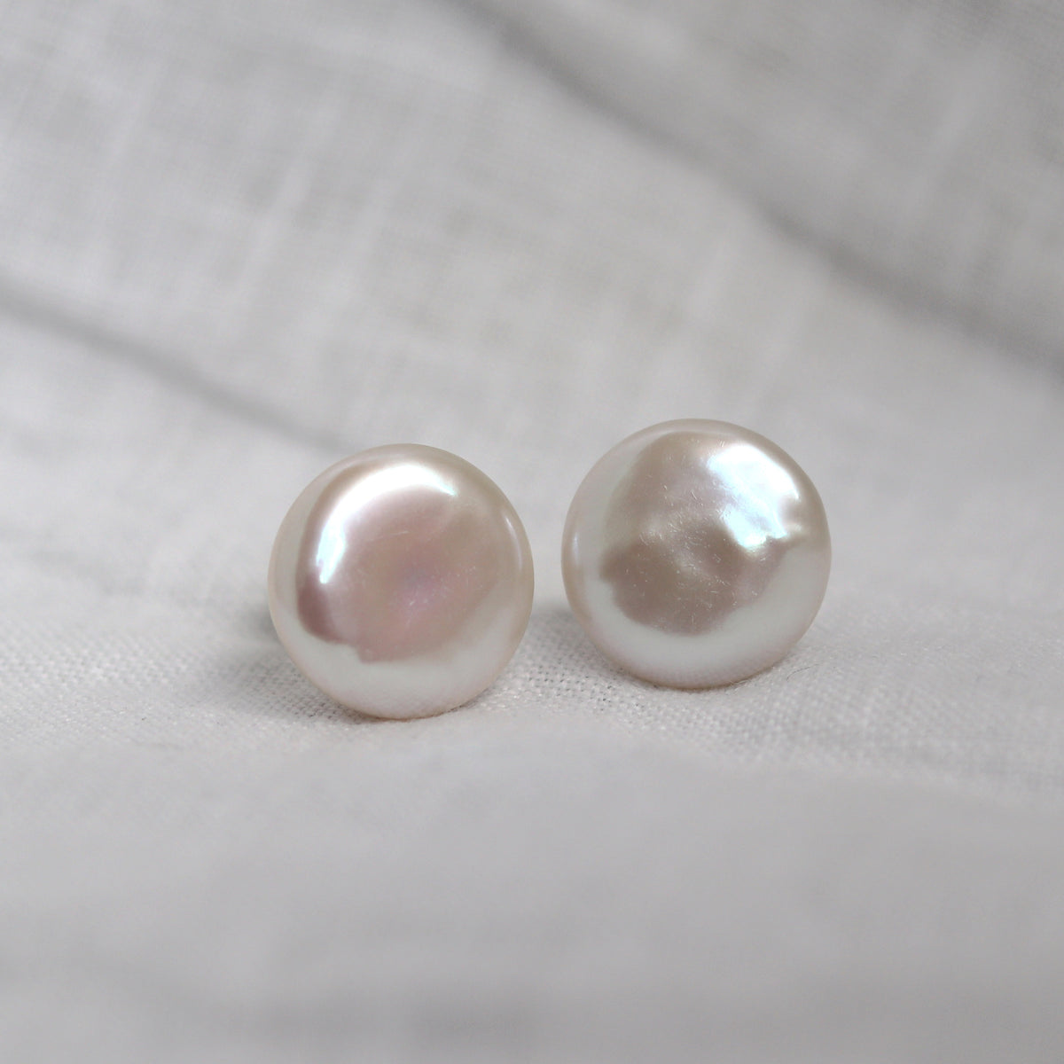 Classic Coin Pearl Studs