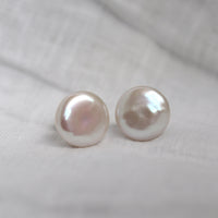 Classic Coin Pearl Studs