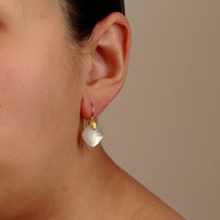 Cushion Cut Textured Earrings