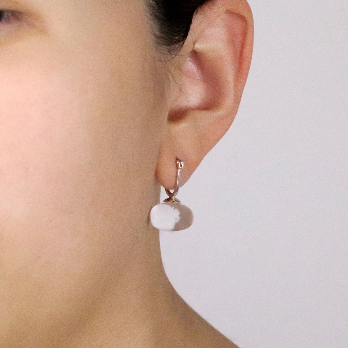 Rock Crystal Hinged Earrings