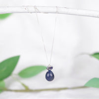 Smooth Sapphire & Iolite Pendant