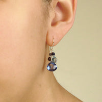 Coloured Zircon Cluster Earrings