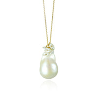 Baroque And Keishi Pear Cluster Pendant Necklace