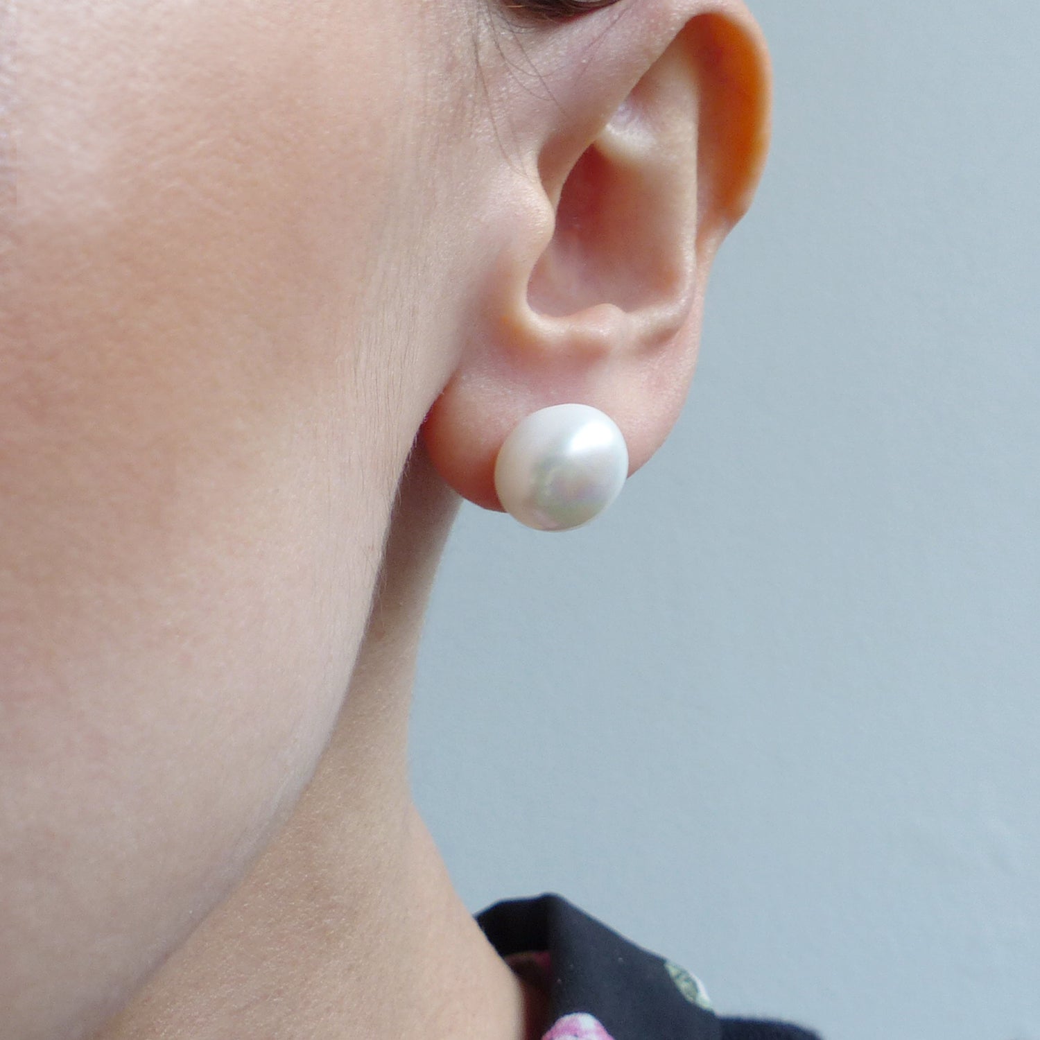 Baroque Pearl Stud Earrings Mounir Jewellery