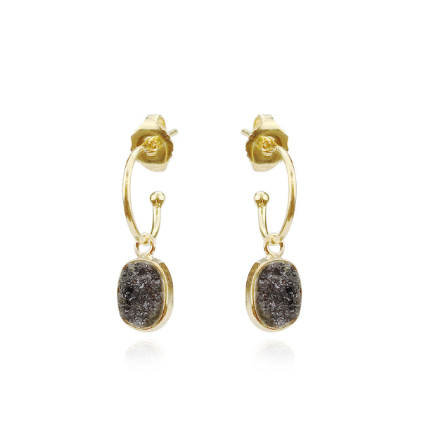 Rough Diamond Hoops