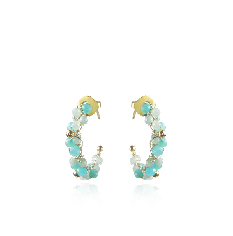 Clustered Hoop Earrings