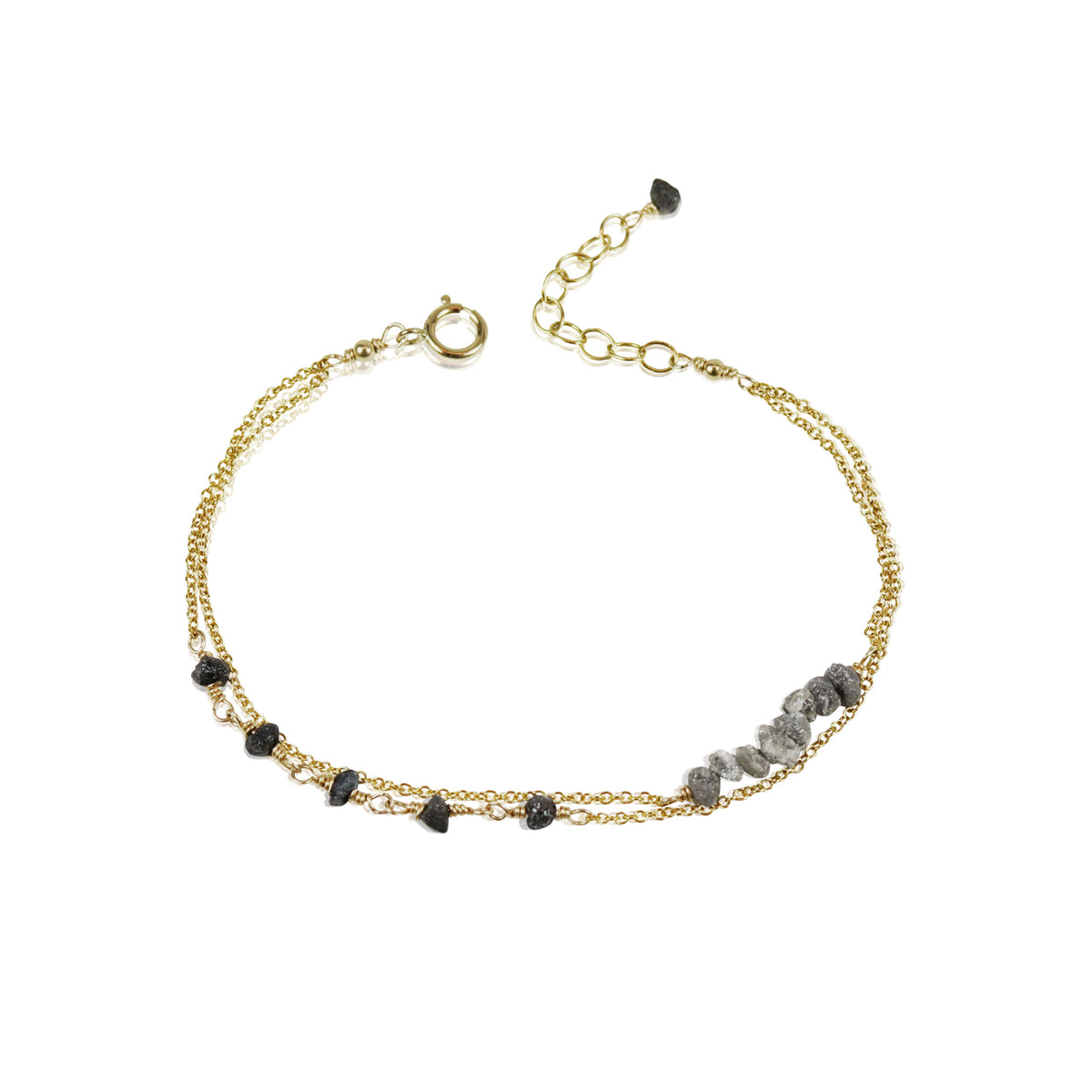 Grey and Black Diamond Bracelet