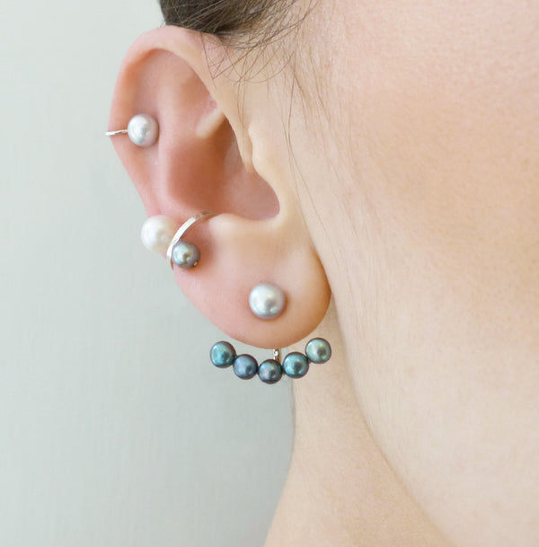 Double Pearl Ear Cuff