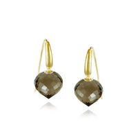 Faceted Gem Drop Earring