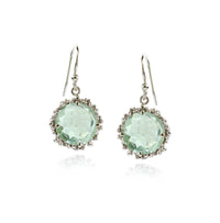 Blue Topaz Fish Hook Earrings