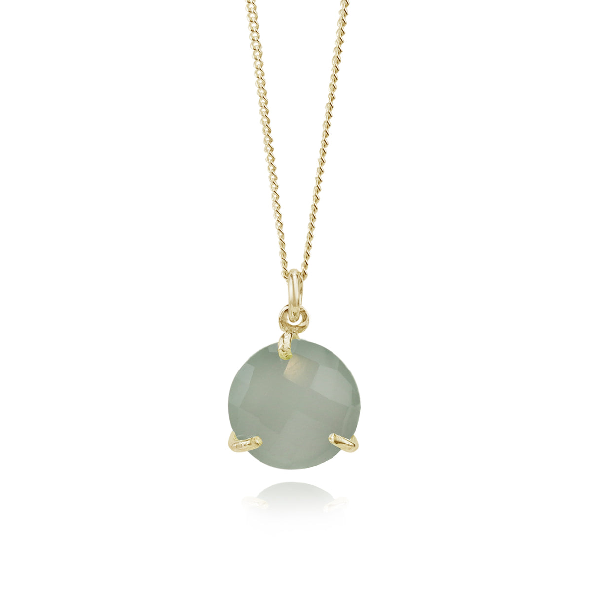 Round Gem Pendant Necklace