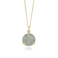 Round Gem Pendant Necklace
