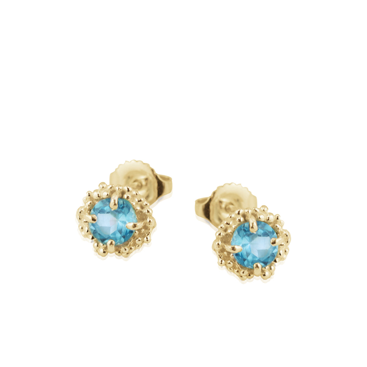 Gem Claw Set Stud Earrings