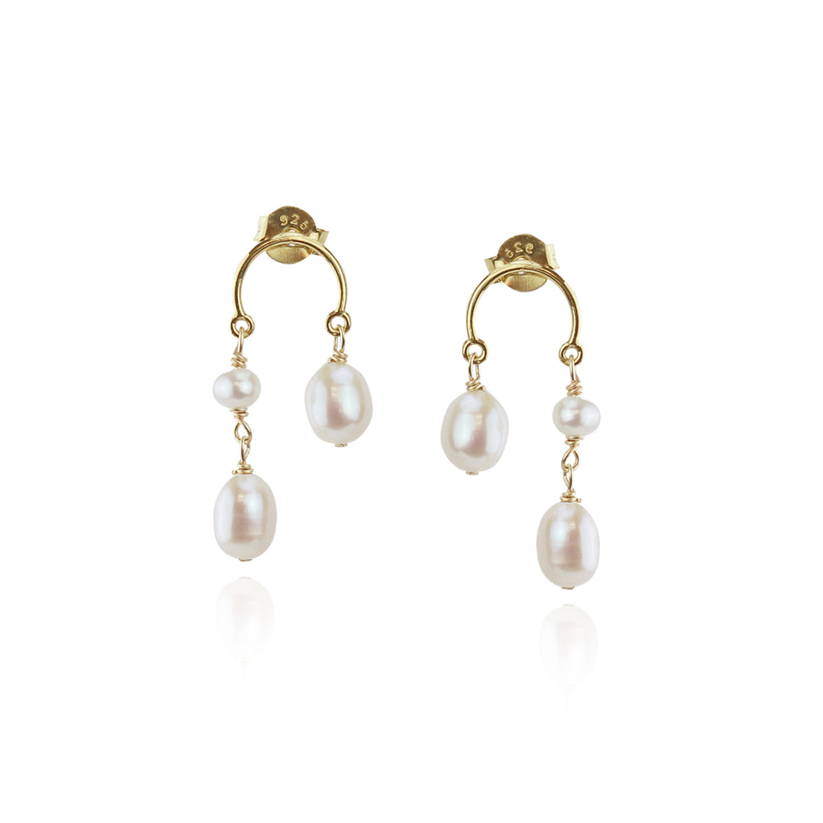 Double Drop Pearl Earrings