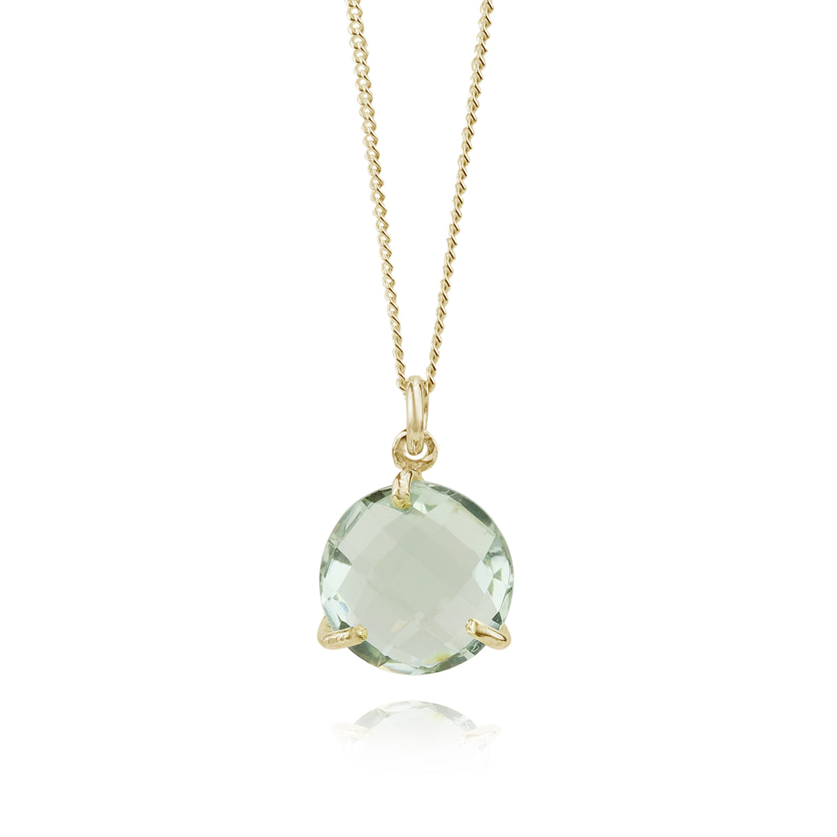 Round Gem Pendant Necklace