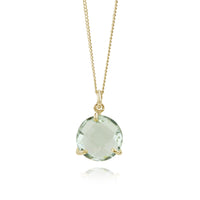Round Gem Pendant Necklace