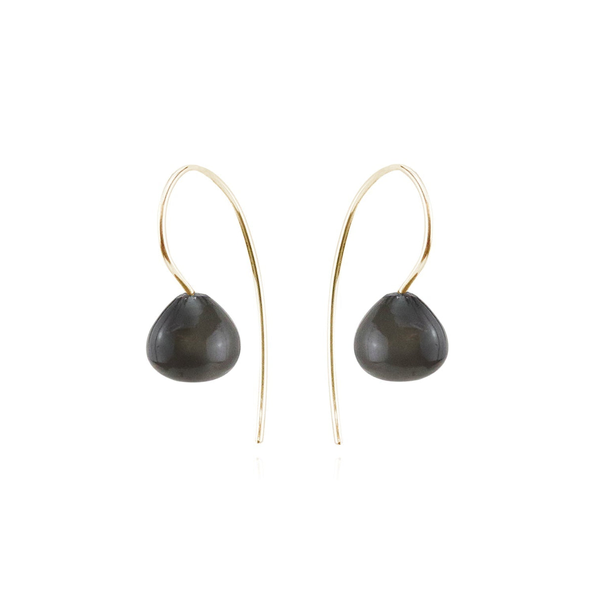 Smooth Gem Drop Earrings