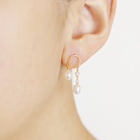 Double Drop Pearl Earrings
